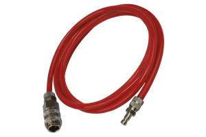 BLAUWE LIJN verbindingsslang 20 bar DN2.7m-DN5f 1,8 m rood